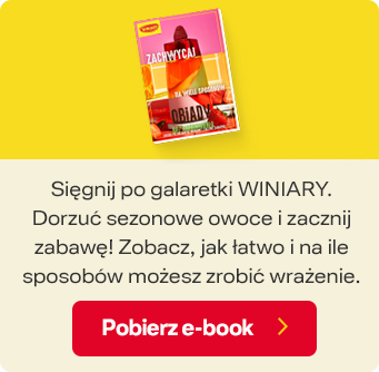 Sięgnij po galaretki WINIARY. Dorzuć sezonowe owoce i zacznij zabawę! Zobacz, jak łatwo i na ile sposobów możesz zrobić wrażenie.